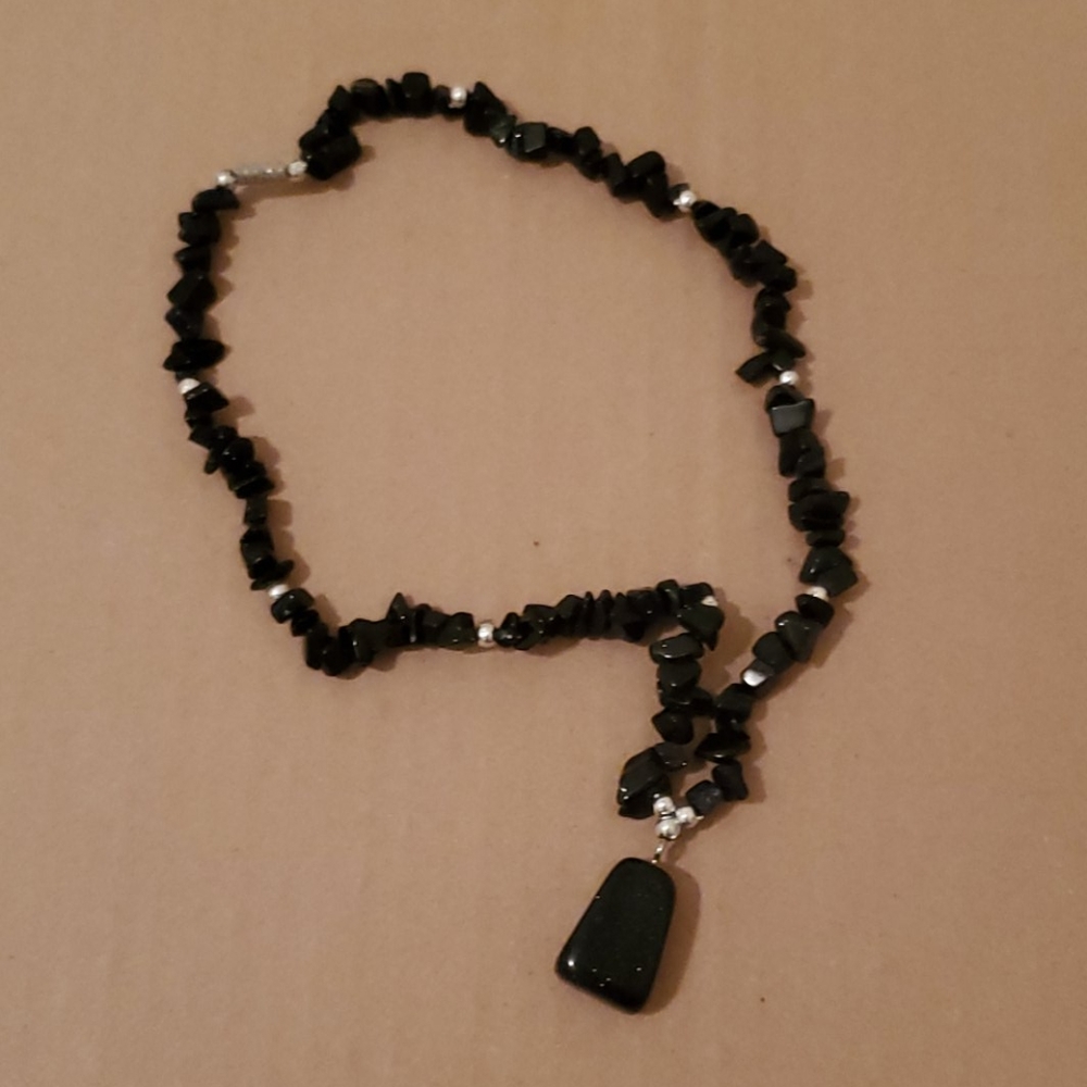Glittery Black necklace